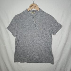 Burberry London Ladies Gray Polo Tee Shirt Size M